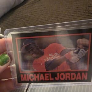 League Michael Jordan Card - Red and Black Design